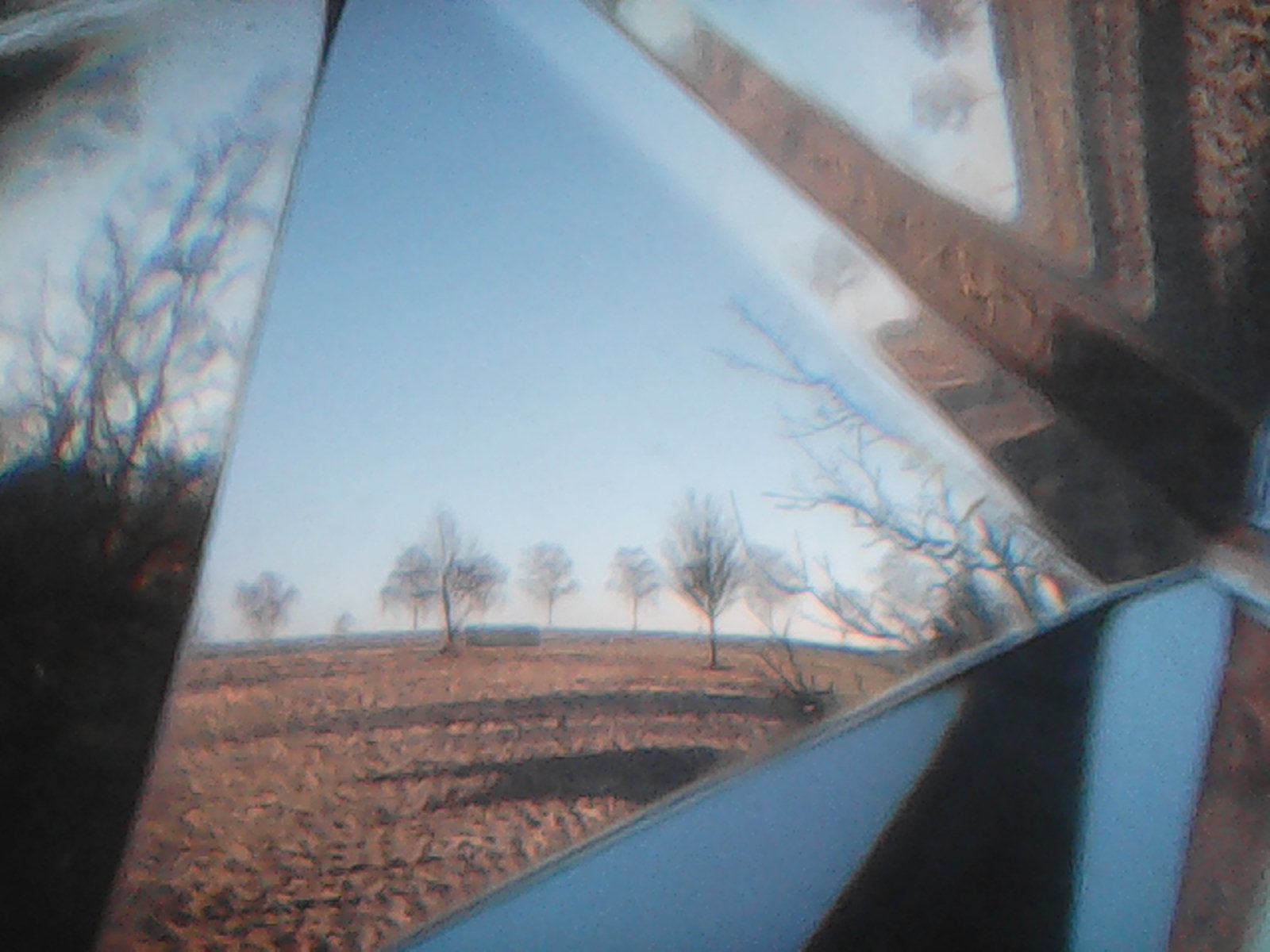 A meadow, viewed through a prism.